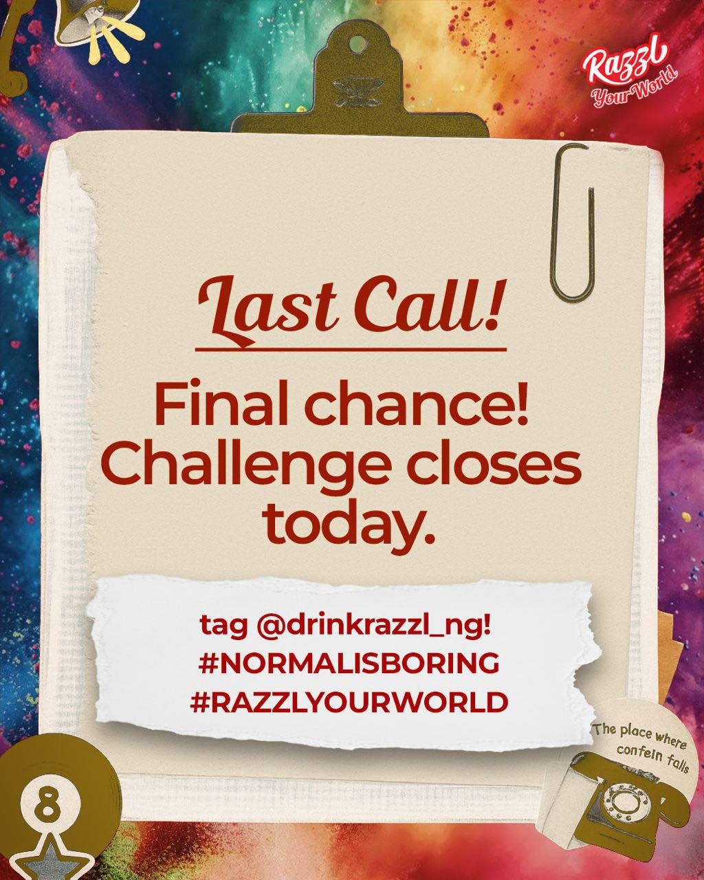 Instagram post from drinkrazzl_ng. This post is in position 1.